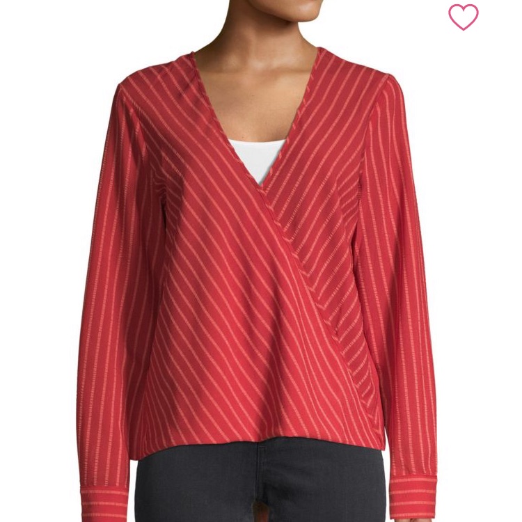 Bcbgmaxzaria Striped High-Low Top,Ven.Red,S!Nwt